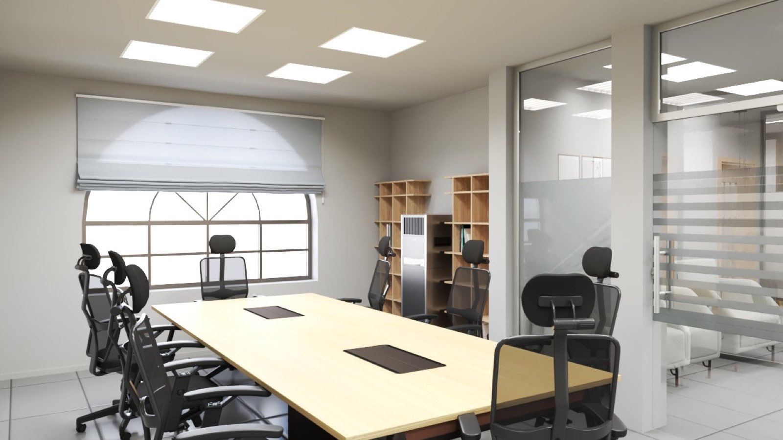 Boardroom of the Smart Temple office fit-out at AMAC Plaza, Wuse Zone 3, Abuja
