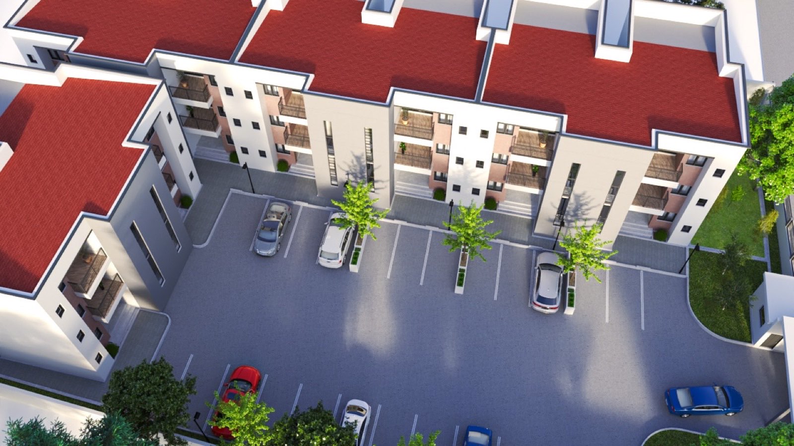 Aerial visualisation of Belleville Estate, Abuja