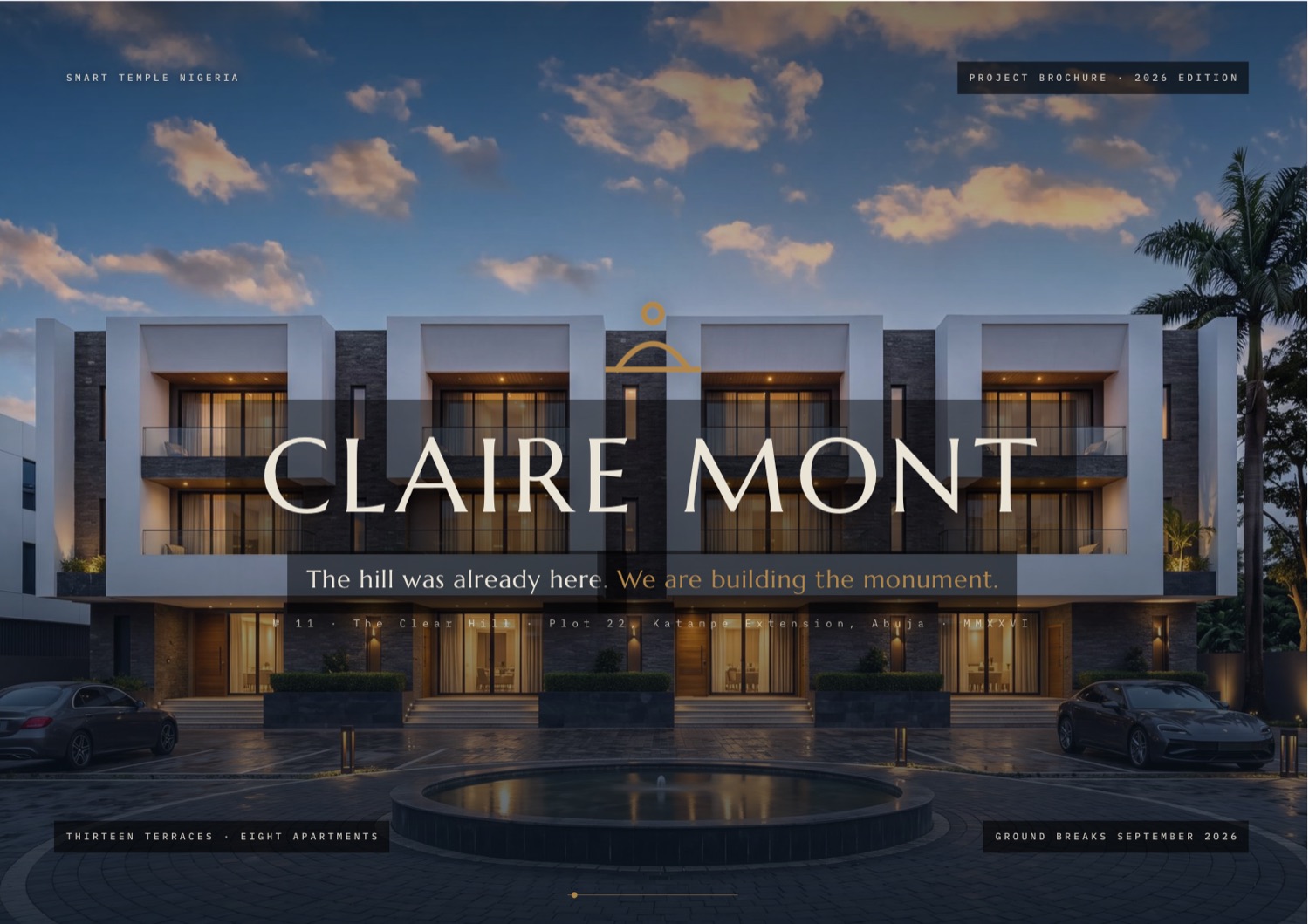 Cover of the Claire Mont project brochure, 2026 edition