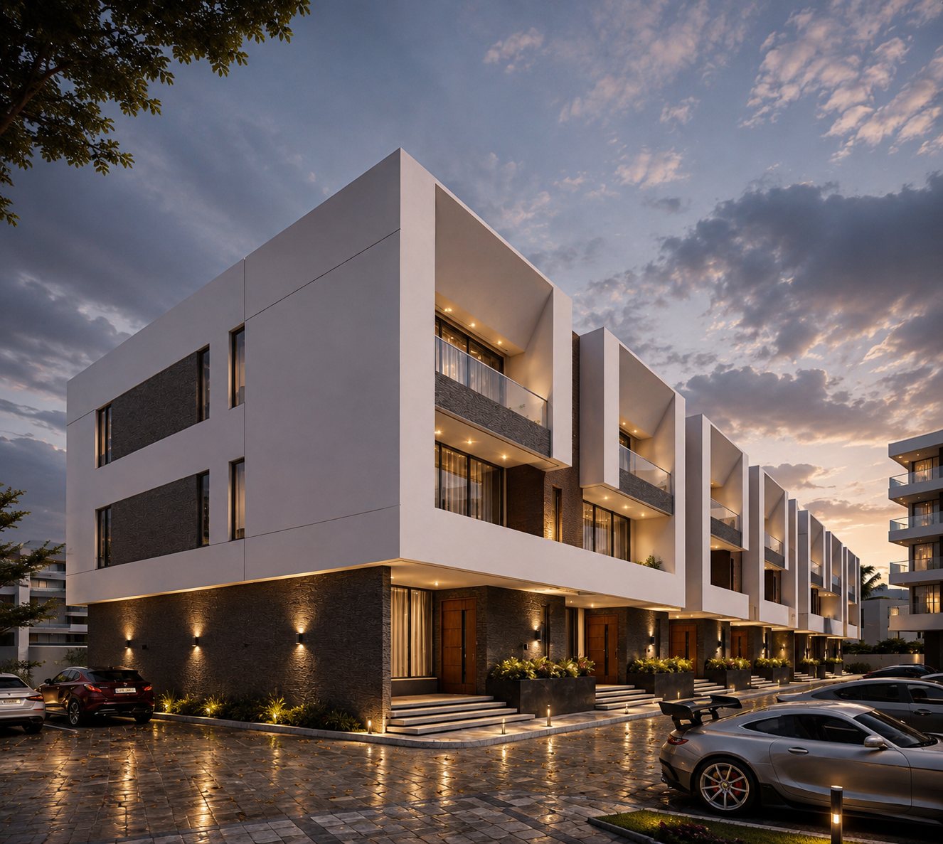 Visualisation of a row of Claire Mont terraces