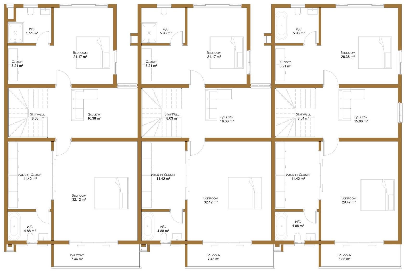 Terraces · second floor drawing for Claire Mont