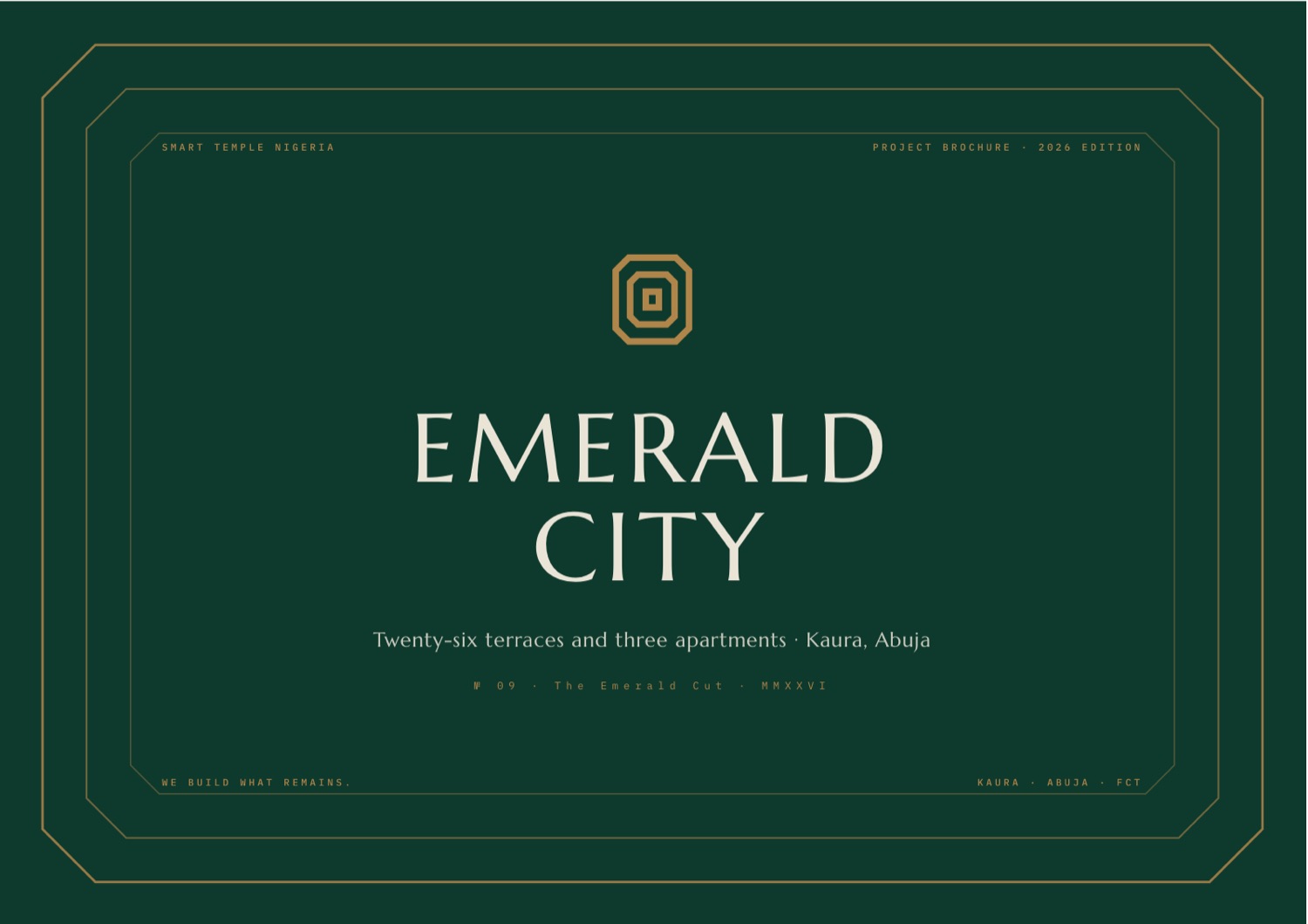 Cover of the Emerald City project brochure, 2026 edition