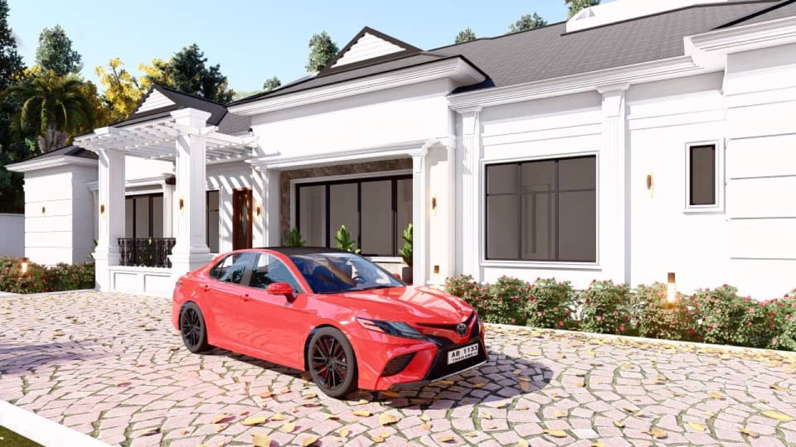 Entrance approach visualisation at the Low Houses
